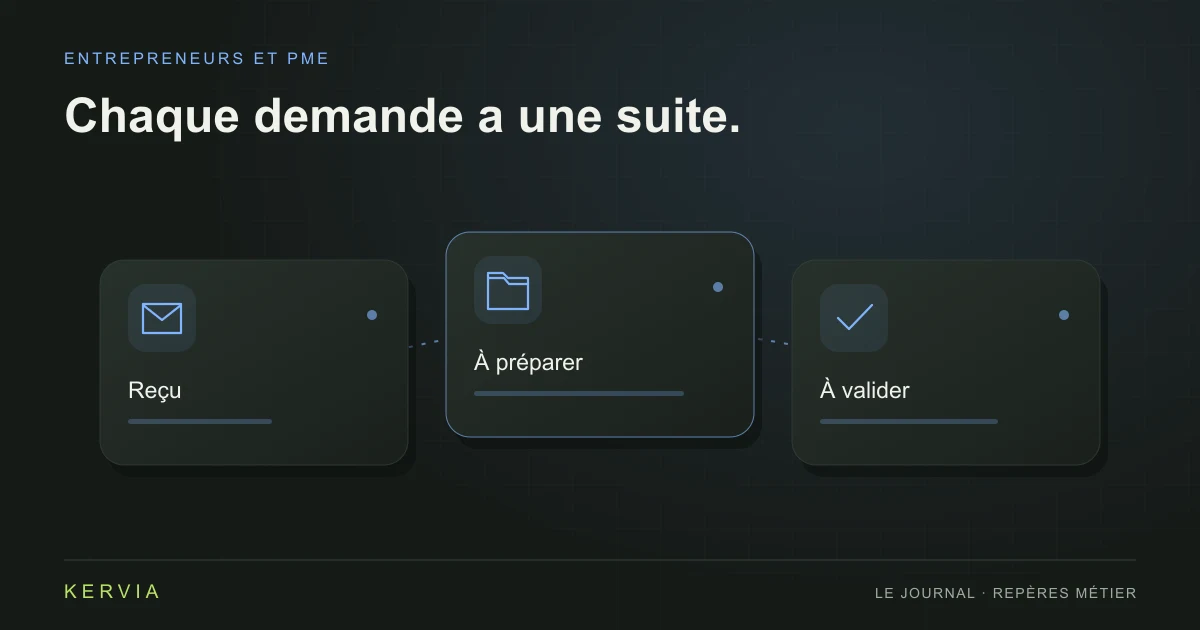Illustration éditoriale : Demandes de devis : garder une prochaine action pour chaque client